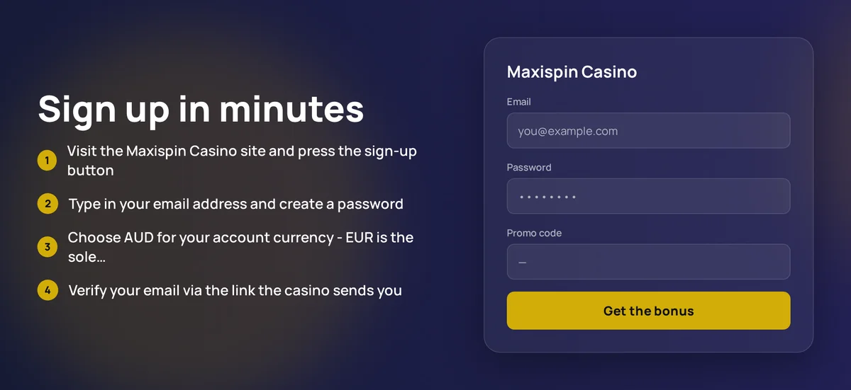Complete signup form now
